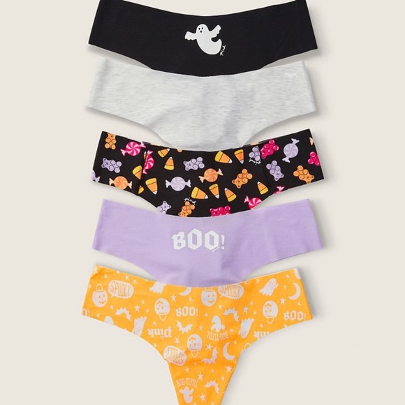 SOLD❌Victoria's Secret Halloween 5 pack No Show thong and socks bundle - Picture 2 of 6